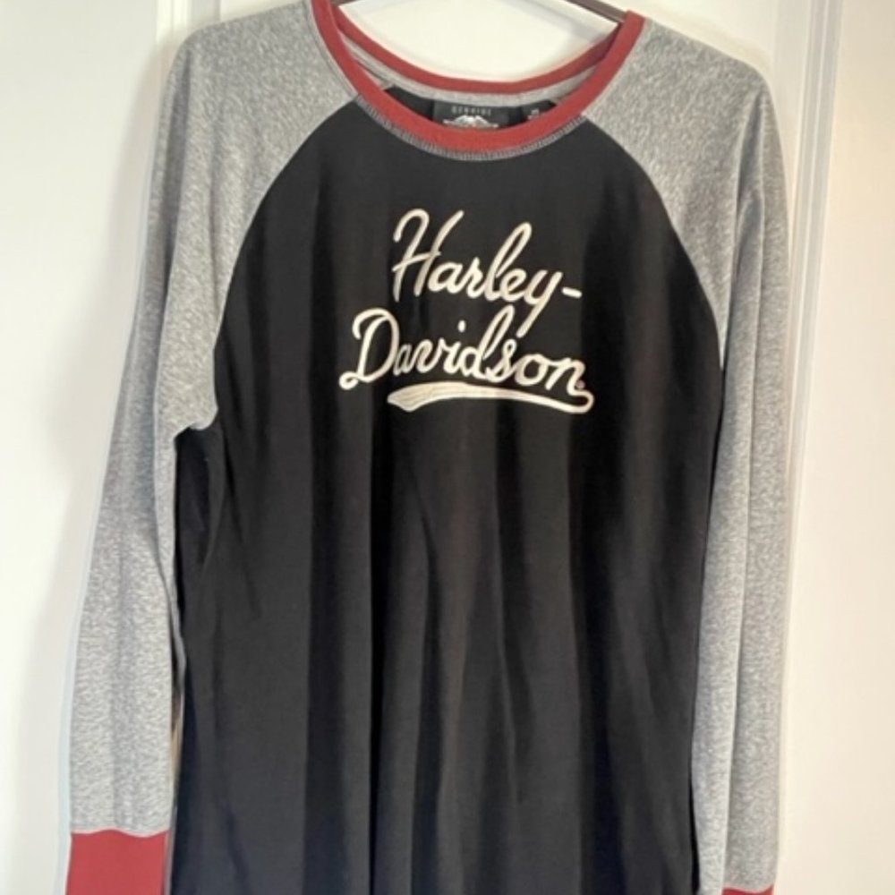 Harley-Davidson long sleeve T gray/burgandy